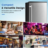115V 80LBS/24H Commercial Ice Maker Machine with Drain Pump, 25LBS Ice Bin, Self-Cleaning Function