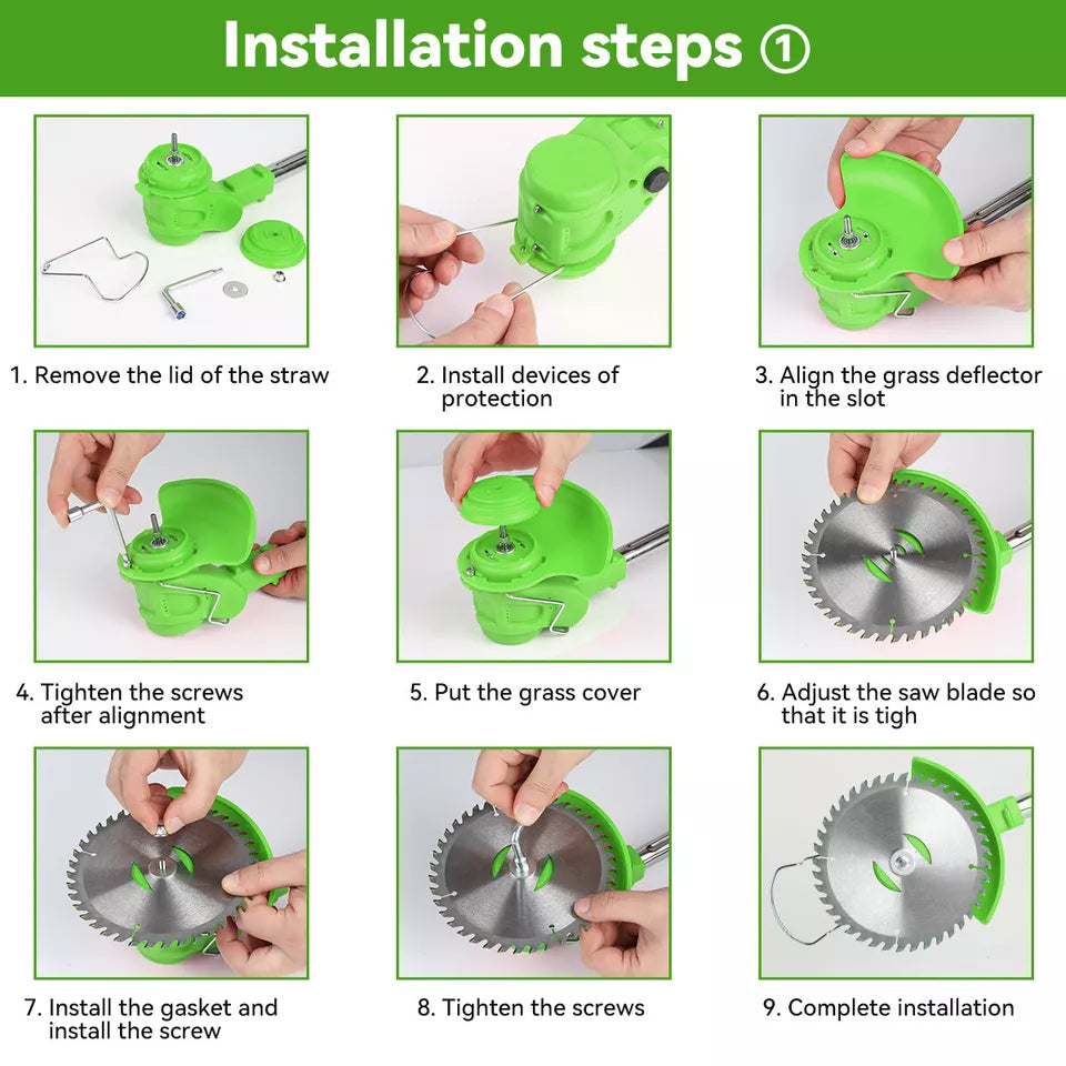 Powerful Electric Battery Operated Cordless Weed Eater / Grass Trimmer