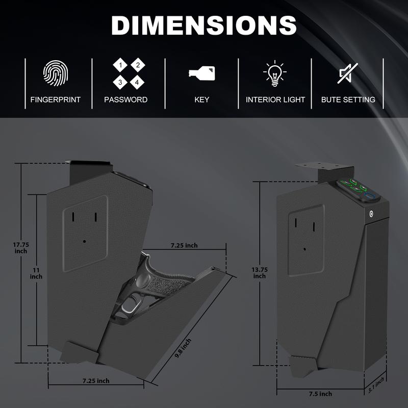 Shadow X Pro Biometric Mounted Hidden Safe