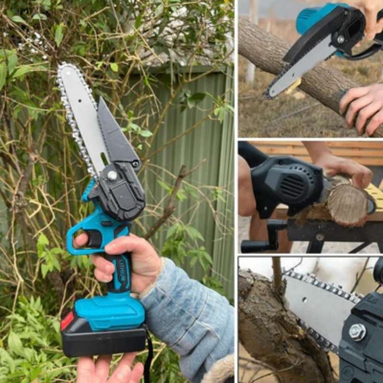 Cordless Electric Chainsaw | Lightweight, Ergonomic Design & Ideal for Effortless Pruning and Trimming