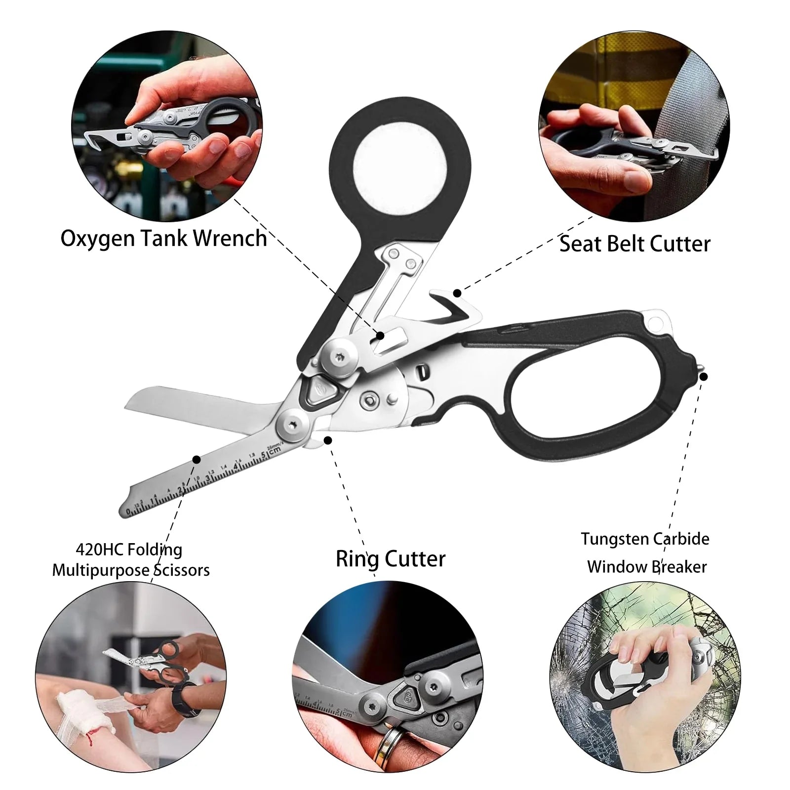 TrailBlazer Heavy-Duty EDC Emergency Tactical Shears