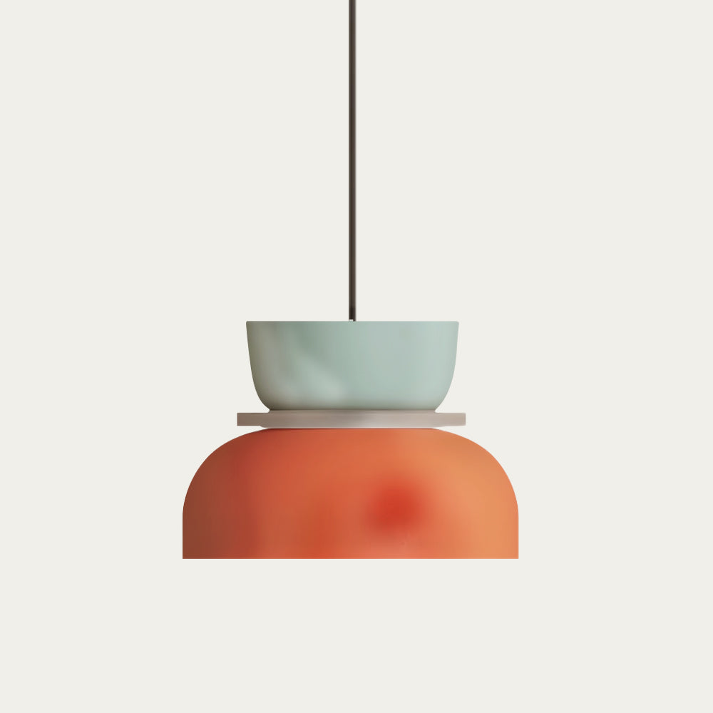 Nordic Color Block Pendant Light Fixture - Modern Hanging Lamp for Kitchen & Dining Room