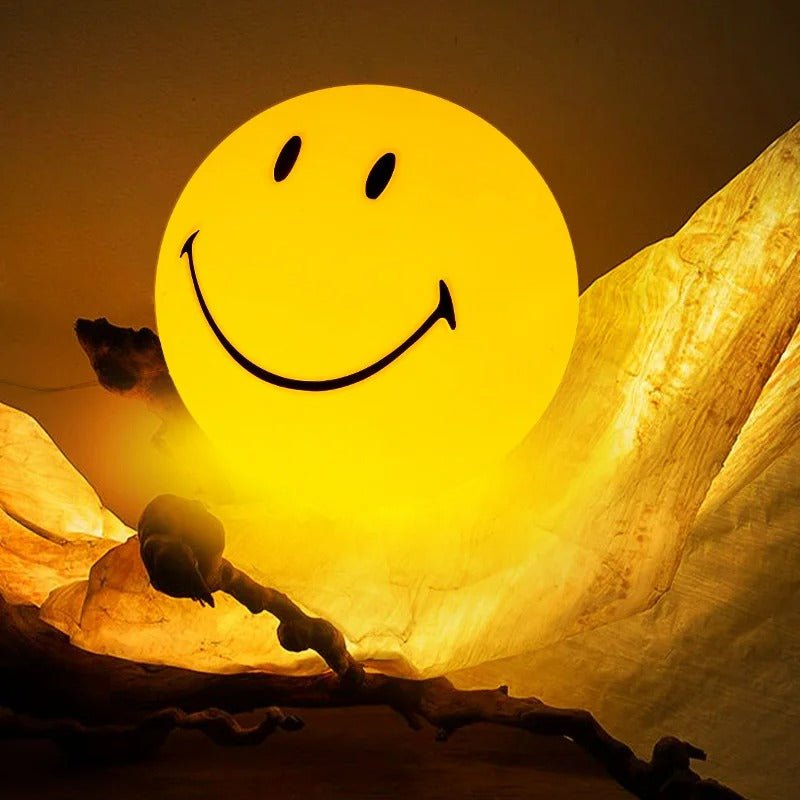 LED Rechargeable Smiley Night Light | Cute Glow Buddy for Kids' Bedroom & Nursery Decor