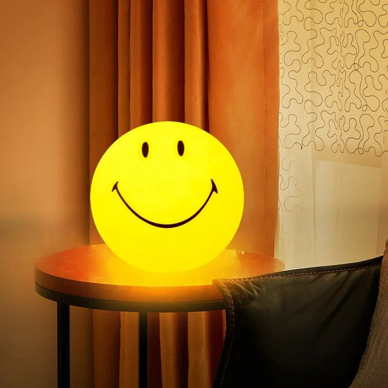 LED Rechargeable Smiley Night Light | Cute Glow Buddy for Kids' Bedroom & Nursery Decor