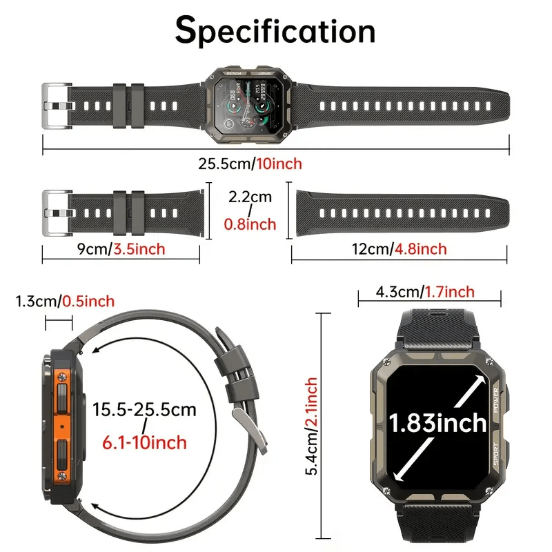 Indestructible Smart Watch - #2024 Upgraded Rugged Smart Watch
