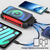30000mAh Solar Charger Wireless Waterproof Power Bank External