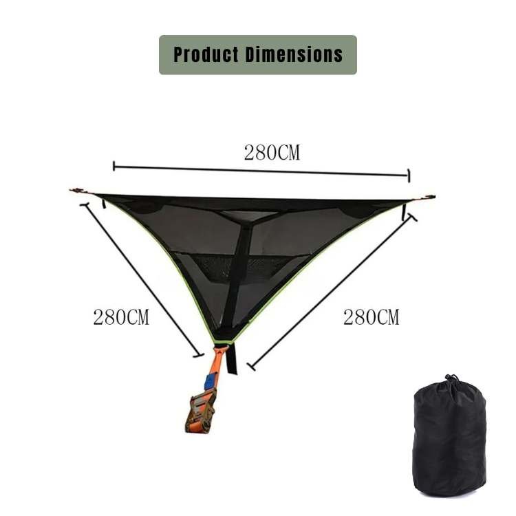 Triangle Mesh Camping Hammock | Spacious, Durable & Supports Up to 660 lbs for Outdoor Adventures