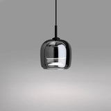 Nordic Black Glass Pendant Light Fixture - Modern Hanging Lamp for Kitchen Island & Dining Room