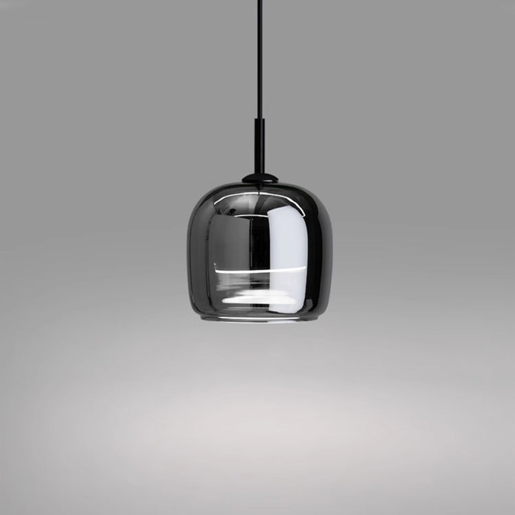Nordic Black Glass Pendant Light Fixture - Modern Hanging Lamp for Kitchen Island & Dining Room