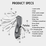 Multifunction Swiss Knife | Compact, Durable Stainless Steel Tool for Camping, Hiking & Everyday Use