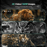 Ultra HD Night Binoculars | 8X Zoom, 7-Level Infrared & 4K Video Recording for Wildlife Observation and Nighttime Adventures