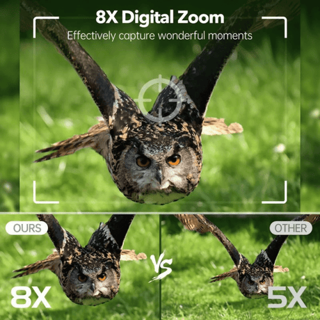 Ultra HD Night Binoculars | 8X Zoom, 7-Level Infrared & 4K Recording for Wildlife Observation and Nighttime Adventures