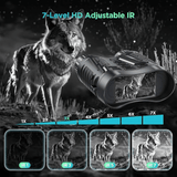 Ultra HD Night Binoculars | 8X Zoom, 7-Level Infrared & 4K Video Recording for Wildlife Observation and Nighttime Adventures