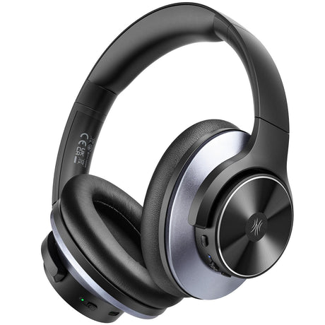 OneOdio A-Series Active Noise Cancelling Wireless Headphones – Over-Ear Comfort | Bluetooth 5.0 - Built-in Microphone, Type C Charging & Carry Case