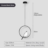 Circle Pendant Lamp with Bird Motifs – Modern Lighting Fixture for Home Decor & Unique Ceiling Design