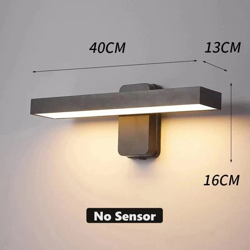 PIR Motion Sensor Outdoor Wall Light | IP65 Waterproof, Rotatable Design & Adjustable Length for Gardens and Entrances