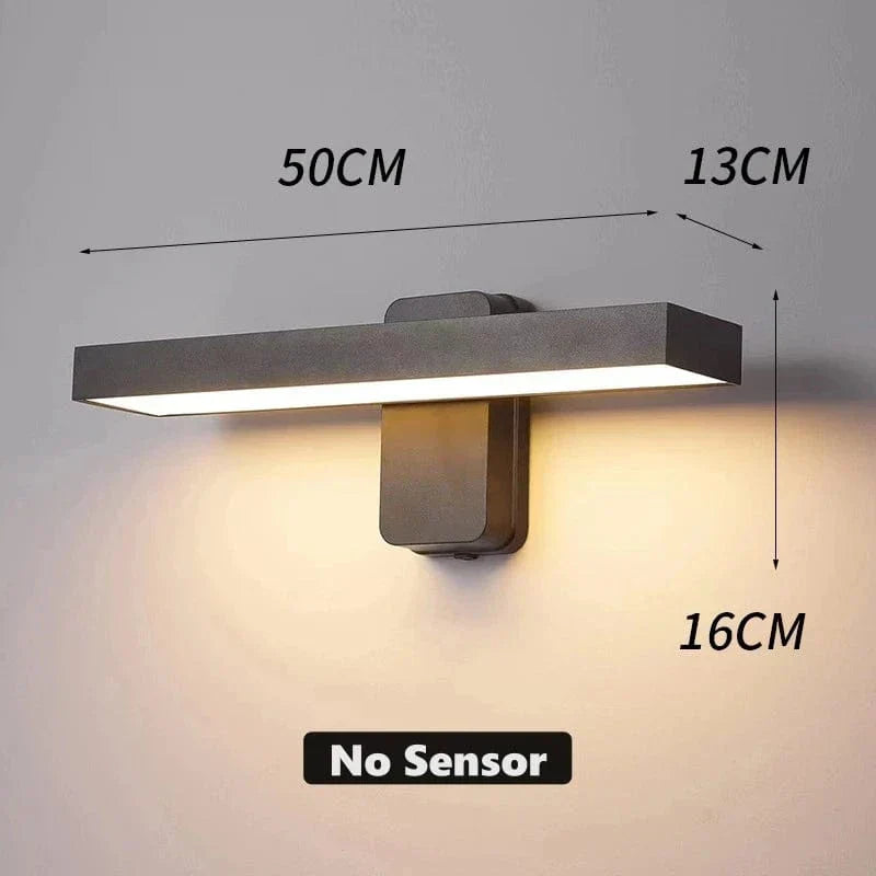 PIR Motion Sensor Outdoor Wall Light | IP65 Waterproof, Rotatable Design & Adjustable Length for Gardens and Entrances
