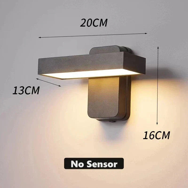 PIR Motion Sensor Outdoor Wall Light | IP65 Waterproof, Rotatable Design & Adjustable Length for Gardens and Entrances
