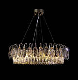 K9 Crystal Chandelier Light Fixture - Modern Hanging Pendant for Dining Room & Living Room Decor