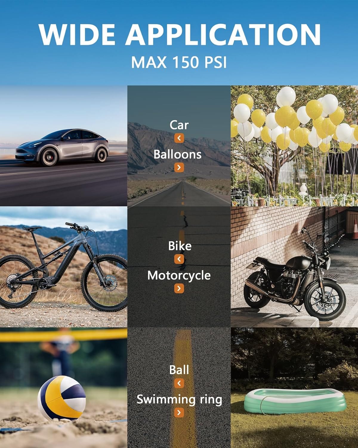 Portable Tire Inflator - #2025 Upgraded 150 PSI Portable Air Pump