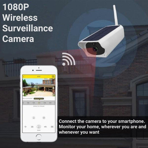 Wireless Solar Surveillance Camera with Night Vision and Motion Detection for Home Security and Outdoor Monitoring