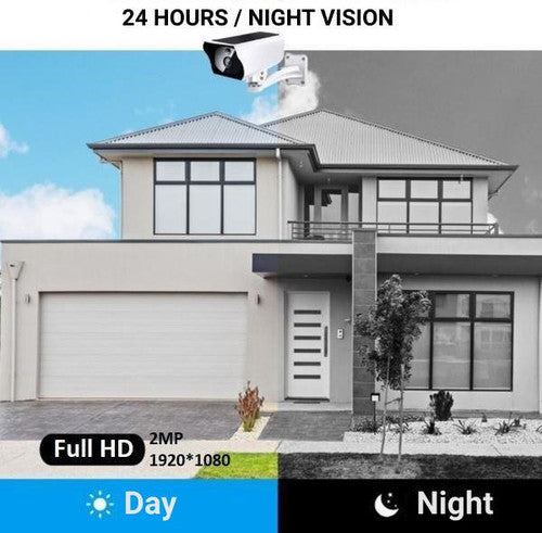 Wireless Solar Surveillance Camera with Night Vision and Motion Detection for Home Security and Outdoor Monitoring