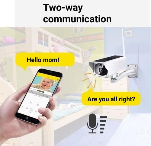 Wireless Solar Surveillance Camera with Night Vision and Motion Detection for Home Security and Outdoor Monitoring