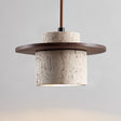 Travertine Pendant Light Fixture - Natural Stone Design for Kitchen Island & Dining Room