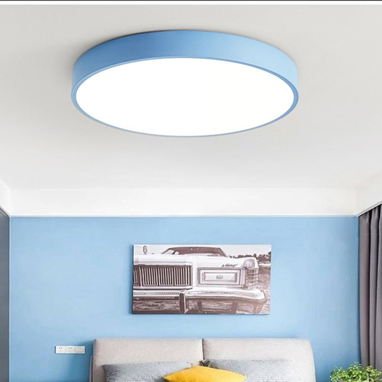 Scandinavian Circular LED Ceiling Light | Soft Illumination, Minimalist Design & Ideal for Bedrooms and Work Areas